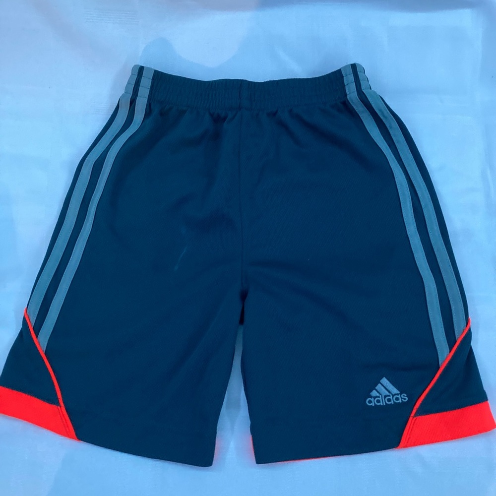 Adidas dark blue and orange kids shorts (Like New)